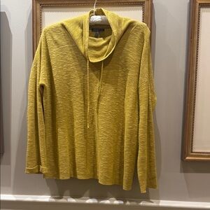 Eileen Fisher Mustard Cowl Neck Sweater